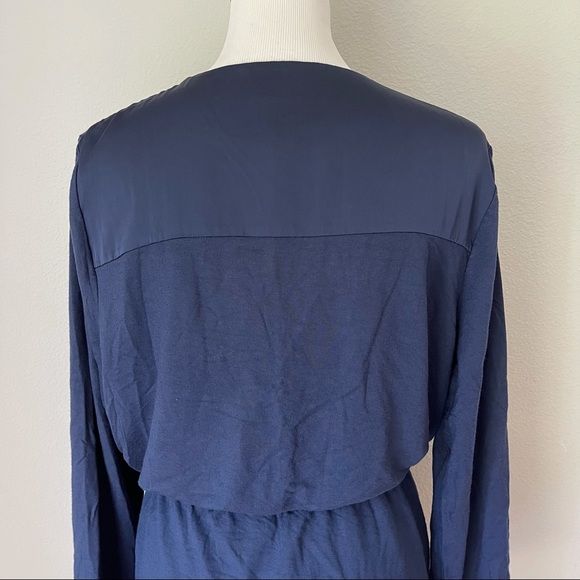 Zenergy by Chico’s Navy Blue Tie Waist Cardigan Size L (12) - Picture 4 of 5